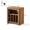 Record Player Stand, Large Wooden Vinyl Album Turntable Cabinet for Living Room