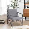 Padded Armchair Leisure Chair with Metal Frame for Living Room Bedroom Office