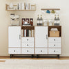 Kitchen Buffet Sideboard Mid Century Storage Cabinet with 4 Drawers Natural