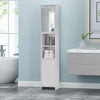 Bathroom Cabinet Storage Unit With 2 Doors & Shelves Tallboy Cupboard Furniture