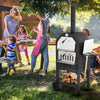 3-Tier Outdoor Garden Pizza Oven w/ Chimney Freestanding Charcoal BBQ Grill