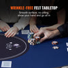 10 Player Oval Foldable Poker Table Casino Blackjack Texa Holdem Table 84"