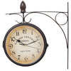 Outdoor Garden Paddington Station Wall Clock Double Sided Hanging Bracket Clock