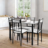 Marble 5-piece Kitchen Dining Set Kitchen Table Set-Grey
