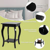 Costway End Table Living Room Accent Table Open Storage Shelves Sofa Side Table