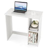 Small Computer Desk 80cm Home Office Desk Study Writing Desk w/2 Compartments