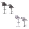 2x Breakfast Bar Stools Gas Lift Swivel Stool w/ Backrest Footrest Cafe Kitchen