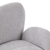 Modern Swivel Tub Sofa Grey Teddy Chenille Occasional Accent Chair Living Room