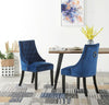 Velvet Dining Chair with Door Knocker Ring Windsor Dressing Room Chair 1/2/4/6
