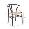 Dusk Jade Black Beech & Natural Set of 2 Dining Chairs RRP £191
