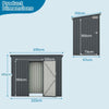 Garden Utility Tool Shed Organizer Galvanized Metal Frame-Grey