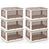 Plastic Storage Container Foldable Closet Organizer with wheels 34.5 Gallon