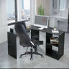 Computer Desk PC Table L-shaped Corner w/Shelves/Drawers Workstation Home Office