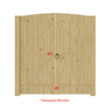 Driveway Gate Wooden Double Gate Pedestrian Side Door Heavy Duty Timber Unit 6FT