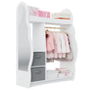 New Kids Wardrobe Clothes Hanging Storage Shelf Cabinet Open Wardrobe Furniture
