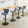 2x 360° Swivel Bar Stools Velvet Gas Lift Chairs Kitchen Pub Chair