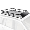 Car Roof Rack Basket Truck Cars Cargo Top Luggage Carrier w/ Wind Shield Fence
