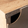 Modern Wood Shoe Storage Unit w/ 5 Compartments & Black Handles, 80x35x110cm