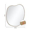 Framed Arched Mirror Wall Mounted Vanity Makeup Bedroom Glass Dressing Mirror