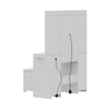 White Vanity Makeup Desk Stool Set With LED Lights Mirror Drawers Dresser Table