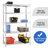 1.8m Warehouse 5 Tier Racking Shelf Heavy Duty Steel Garage MDF Shelving Unit