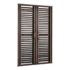 90cm Window Louvered Wall Mirror Home Decor Rustic Metal Frame Hallway Mirror