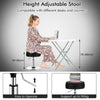 Height Adjustable Dining Chair 360-Degree Swivel Bar Stool Vanity Stool-Black