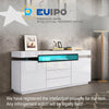 LED Sideboard High Gloss Buffet Cupboard Display Cabinet TV Stand Unit 160CM