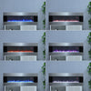 Electric 50/60" Wall Mounted LED Fireplace 6 Flame Color Fire Stove Crystal Deco