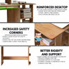 Computer Desk Study Table Writing Shelves Home Office Wooden Workstation Laptop
