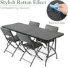 Garden Dining Set 4 Seater Rattan Effect Table Chairs Outdoor Furniture Christow
