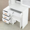 Dressing Table With Drawers Mirror Stool Set Makeup Desk Vanity Table Bedroom UK