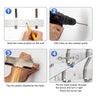 Heavy Duty Wall Hanger Hooks Organiser - Wall Mounted Coat Rack with 5 Hooks