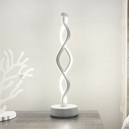 Modern Bright Spiral LED Table Lamp Desktop Home Decor Night Bedside Lantern New