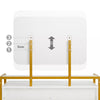 Mondeer LED Dressing Table Vanity Set with Adjustable Light& Mirror Padded Stool