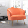 Scallop Back Armchair Cocktail Sofa Accent Seat Living Bedroom Cafe Lounge Sofa