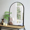 Modern Arch Bathroom Mirror Black Vanity Wall Mirror with Thick Aluminum Frame