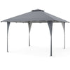 Outdoor Easy Setup Gazebo 395 x 395 cm Pop up Canopy Tent-Grey