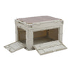60L Collapsible Car Boot Storage Box With 3 Door Open & Wooden Board Table Tray