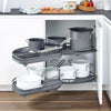 Pull out Blind Corner Basket Twin Shelves Holder Rack Soft Close Cabinet Kitchen