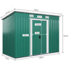 8 x 4 ft Outdoor Storage Shed with Sliding Door Sloped Roof with FREE FOUNDATION