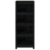 CIADAZ Book Cabinet Black 50x35x125.5 Solid Wood Pine, Bookcase, Book G7M5