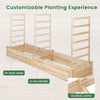 Rectangular Raised Garden Bed Fir Wood Planter Box w/2 Drainage Holes