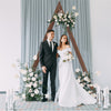 Rustic Triangle Wedding Arch Thicken Wooden Backdrop Stand Wedding Arbor Frame