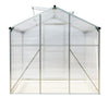 Greenhouse Garden Shed Polycarbonate Walk-In Aluminium Grow House Slid Door Base