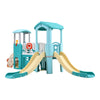 8IN1 Kids Double Slide Castle Climber Set Outdoor Playcentre Basketball/Football