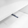 Cloud-Shaped Coffee Table with Drawer and Storage Compartments, White