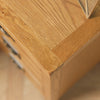 Baysdale Rustic Oak 3 Drawer Bedside Cabinet / Bedroom Lamp Table / Nightstand