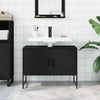 CIADAZ Bathroom Sink Cabinet Black 80x33x60 Engineered Wood, Under Sink H1G1
