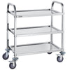 3 Tier Stainless Steel Cart Mobile Lab Medical Storage Trolley 400 lbs